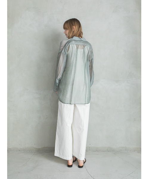 enchainement（アンシェヌマン）の「Basic Sheer Shirts（シャツ/ブラウス・レディース・ベージュ/グレー/ボルドー・フリー）」の9枚目の写真