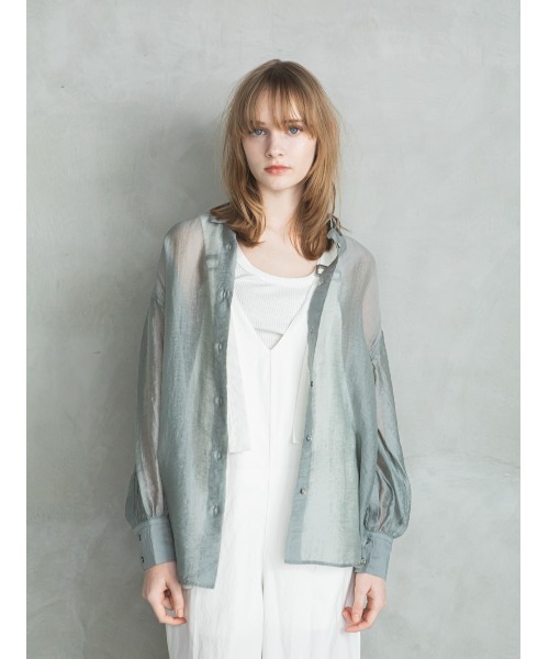 enchainement（アンシェヌマン）の「Basic Sheer Shirts（シャツ/ブラウス・レディース・ベージュ/グレー/ボルドー・フリー）」の17枚目の写真