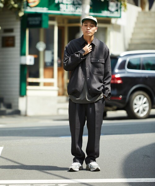 FREAK'S STORE(フリークスストア)の「FREAK'S STORE/フリークスストア ウーリーシャツコーチJKT/ポリエステルウール/コーチジャケット(シャツ/ブラウス・メンズ・ブラック/ダークグレー/ベージュ/ブラウン・LARGE/SMALL/MEDIUM)」の11枚目の写真