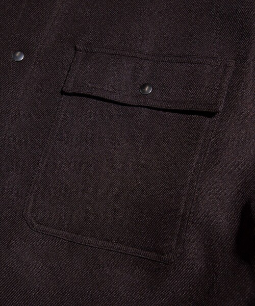 FREAK'S STORE(フリークスストア)の「FREAK'S STORE/フリークスストア ウーリーシャツコーチJKT/ポリエステルウール/コーチジャケット(シャツ/ブラウス・メンズ・ブラック/ダークグレー/ベージュ/ブラウン・LARGE/SMALL/MEDIUM)」の10枚目の写真