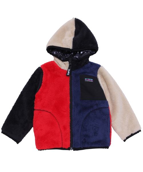 X-girl Stages(エックスガールステージス)の「【VERY11月号掲載】FLUFFY REVERSIBLE JACKET(12M~3T)(ブルゾン・キッズ・マルチ/ベージュ/ネイビー・12M/2T/3T)」の9枚目の写真