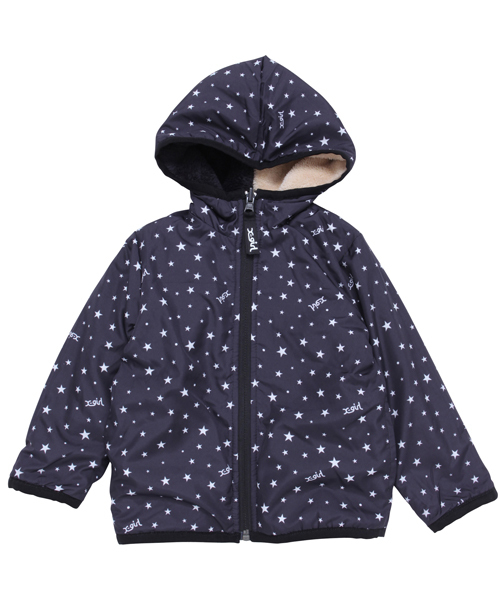 X-girl Stages(エックスガールステージス)の「【VERY11月号掲載】FLUFFY REVERSIBLE JACKET(12M~3T)(ブルゾン・キッズ・マルチ/ベージュ/ネイビー・12M/2T/3T)」の10枚目の写真