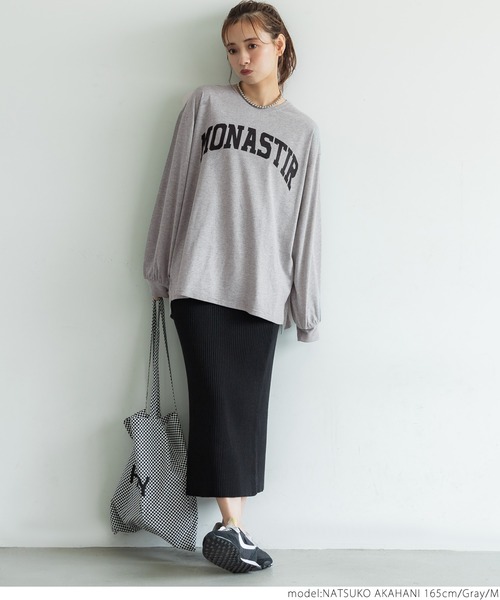 coca(coca)(コカ)の「ルーズシルエットアソートプリントTee(Tシャツ/カットソー・レディース・ホワイト/ブラック/ベージュ/グレー・M/L)」の12枚目の写真