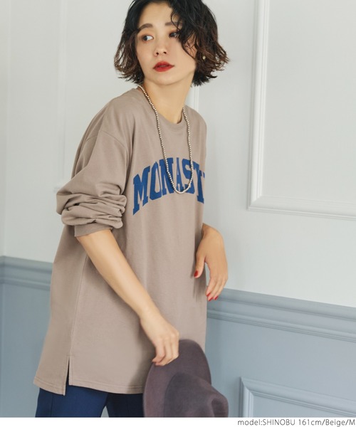coca(coca)(コカ)の「ルーズシルエットアソートプリントTee(Tシャツ/カットソー・レディース・ホワイト/ブラック/ベージュ/グレー・M/L)」の15枚目の写真