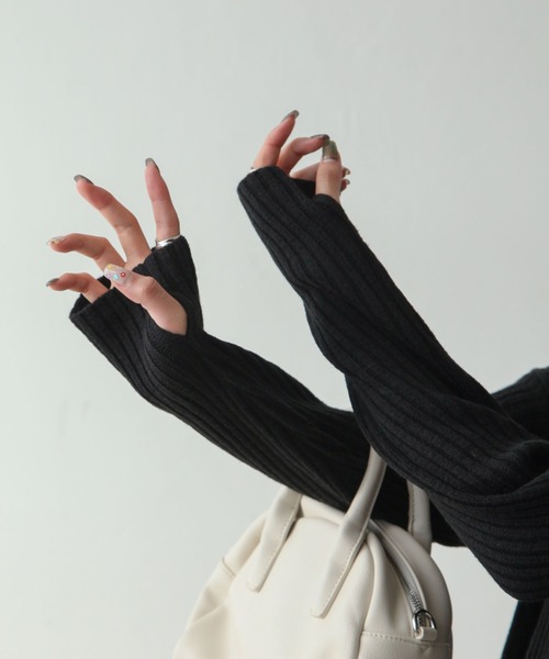 Chillfar（チルファー）の「７Gタートルロングニットプルオーバー（ニット/セーター・レディース・黄緑系/グレイッシュベージュ/ブラック/ブルー・FREE）」の8枚目の写真