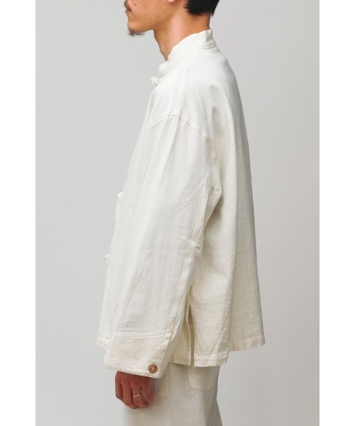 Badhiya(バディ―ヤ)の「China jacket - twill(シャツ/ブラウス・メンズ・キナリ/ミント・2/1)」の4枚目の写真
