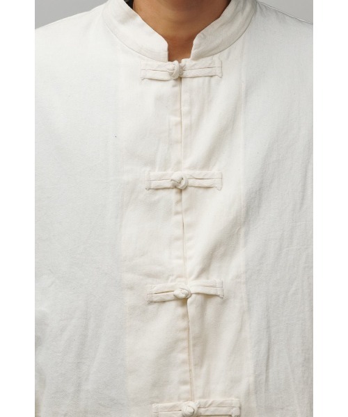 Badhiya(バディ―ヤ)の「China jacket - twill(シャツ/ブラウス・メンズ・キナリ/ミント・2/1)」の6枚目の写真