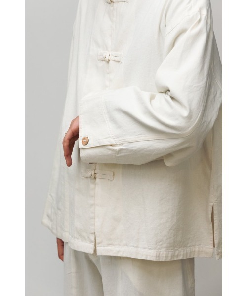 Badhiya(バディ―ヤ)の「China jacket - twill(シャツ/ブラウス・メンズ・キナリ/ミント・2/1)」の8枚目の写真