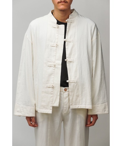 Badhiya(バディ―ヤ)の「China jacket - twill(シャツ/ブラウス・メンズ・キナリ/ミント・2/1)」の9枚目の写真