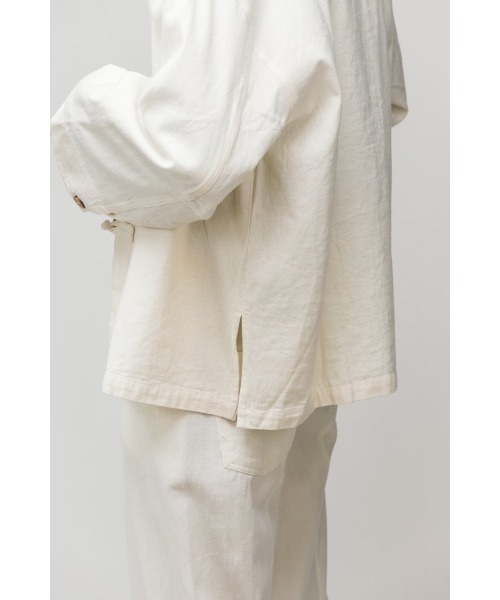 Badhiya(バディ―ヤ)の「China jacket - twill(シャツ/ブラウス・メンズ・キナリ/ミント・2/1)」の10枚目の写真
