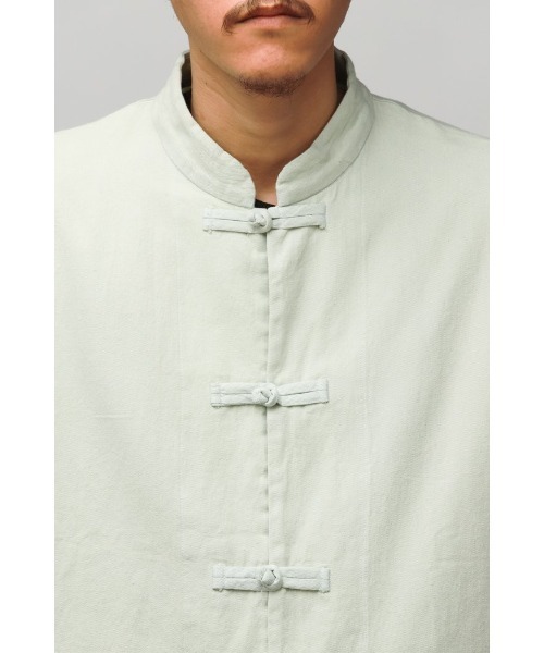 Badhiya(バディ―ヤ)の「China jacket - twill(シャツ/ブラウス・メンズ・キナリ/ミント・2/1)」の14枚目の写真