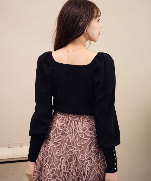 NOELA（ノエラ）の「ボリュームスリーブニット（ニット/セーター・レディース・オフホワイト/ボルドー/ベージュ/ブラック・フリー）」の9枚目の写真