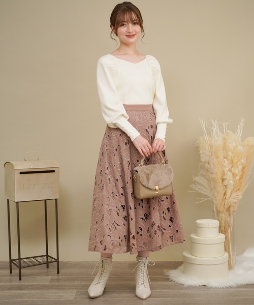 NOELA（ノエラ）の「ボリュームスリーブニット（ニット/セーター・レディース・オフホワイト/ボルドー/ベージュ/ブラック・フリー）」の15枚目の写真