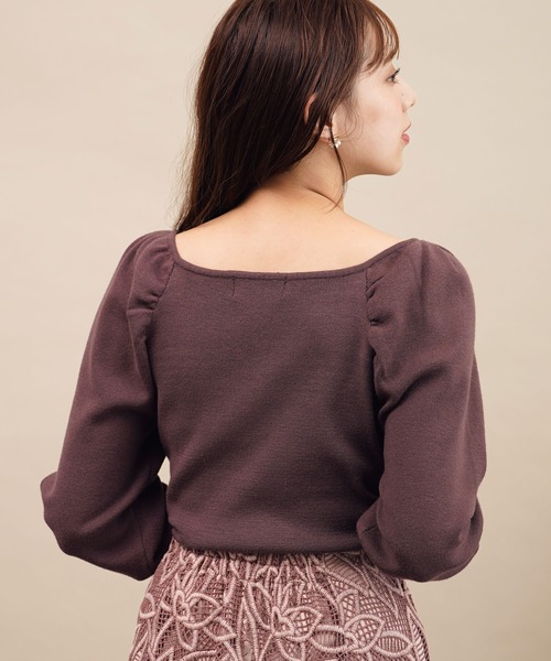 NOELA（ノエラ）の「ボリュームスリーブニット（ニット/セーター・レディース・オフホワイト/ボルドー/ベージュ/ブラック・フリー）」の18枚目の写真