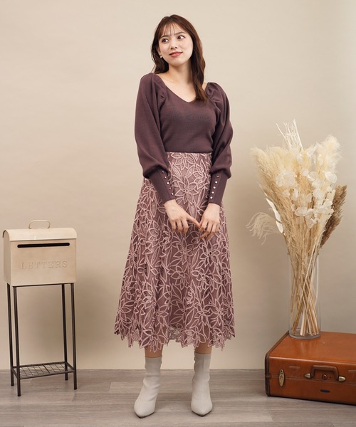 NOELA（ノエラ）の「ボリュームスリーブニット（ニット/セーター・レディース・オフホワイト/ボルドー/ベージュ/ブラック・フリー）」の19枚目の写真