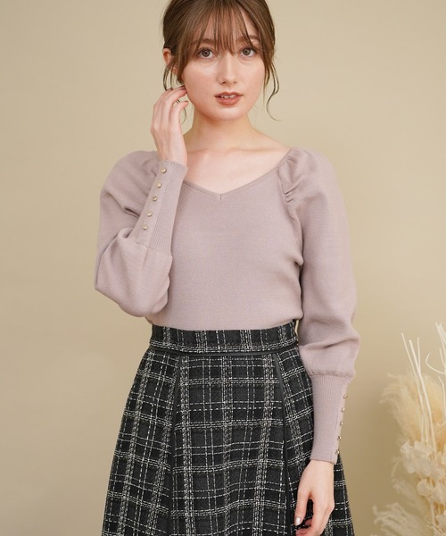 NOELA（ノエラ）の「ボリュームスリーブニット（ニット/セーター・レディース・オフホワイト/ボルドー/ベージュ/ブラック・フリー）」の22枚目の写真