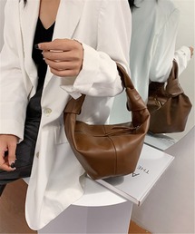 フェイクレザーワンハンドルバッグ