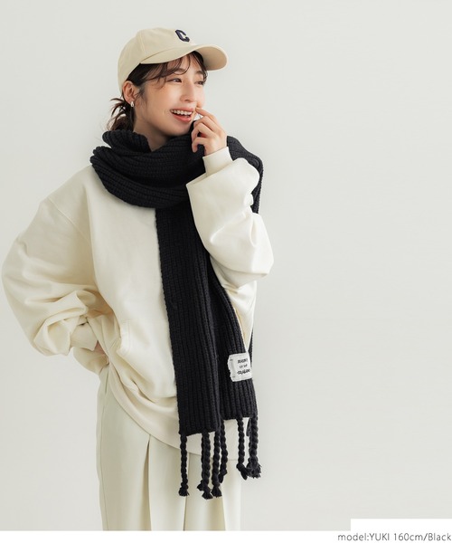 coca(coca)(コカ)の「もこもこタッセルマフラー(マフラー・レディース・ホワイト/ブラウン/ブラック・ONE SIZE)」の10枚目の写真