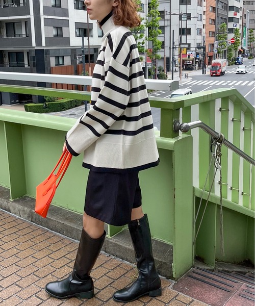 feepur（フェピュール）の「【ハンドウォッシャブル】ハイネックボーダーニット（ニット/セーター・レディース・ブルー/グレー/オフホワイト/グリーン・MEDIUM）」の22枚目の写真