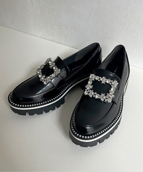 prose verse（プロズヴェール）の「パールビジュ厚底ローファー（ローファー・レディース・ブラック・SMALL/X-LARGE/MEDIUM/LARGE）」の6枚目の写真