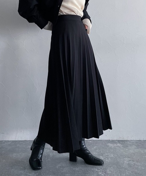 PAGEBOY（ページボーイ）の「SETUPプリーツスカート（スカート・レディース・オフホワイト/ブラック/ミント・FREE）」の3枚目の写真