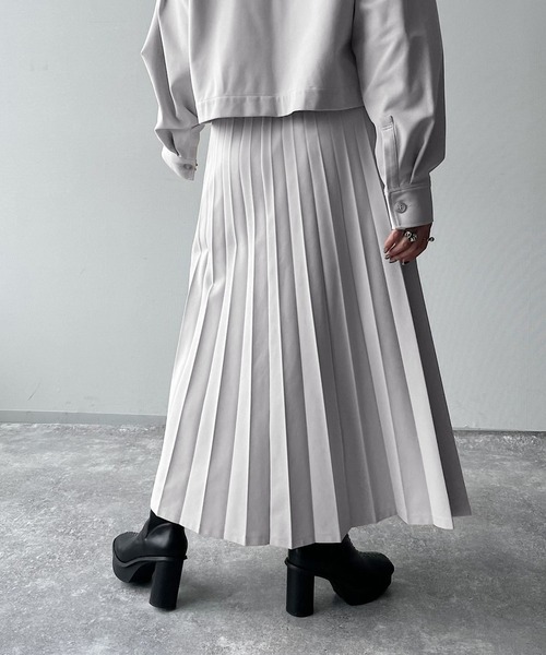 PAGEBOY（ページボーイ）の「SETUPプリーツスカート（スカート・レディース・オフホワイト/ブラック/ミント・FREE）」の5枚目の写真