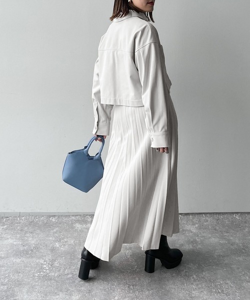 PAGEBOY（ページボーイ）の「SETUPプリーツスカート（スカート・レディース・オフホワイト/ブラック/ミント・FREE）」の8枚目の写真