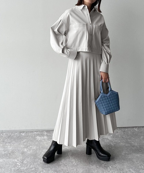 PAGEBOY（ページボーイ）の「SETUPプリーツスカート（スカート・レディース・オフホワイト/ブラック/ミント・FREE）」の9枚目の写真