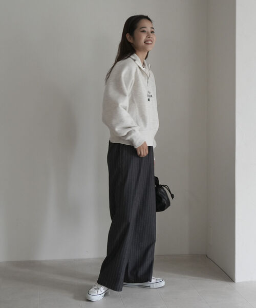 fredy emue(フレディエミュ)の「ストライプイージーセミワイドパンツ(その他パンツ・レディース・ブラック系その他/グレー系その他・38/36)」の19枚目の写真