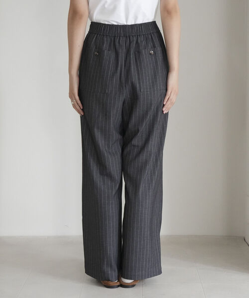 fredy emue(フレディエミュ)の「ストライプイージーセミワイドパンツ(その他パンツ・レディース・ブラック系その他/グレー系その他・38/36)」の12枚目の写真