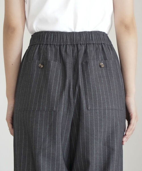 fredy emue(フレディエミュ)の「ストライプイージーセミワイドパンツ(その他パンツ・レディース・ブラック系その他/グレー系その他・38/36)」の10枚目の写真