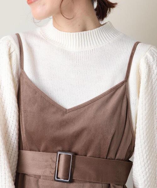 ITS'DEMO（イッツデモ）の「【ウエストマークでバランス抜群/微光沢】コーデュロイキャミワンピース（ワンピース・レディース・ブラウン系その他/アイボリー/ブルー・00）」の7枚目の写真