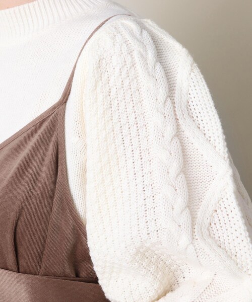 ITS'DEMO（イッツデモ）の「【ウエストマークでバランス抜群/微光沢】コーデュロイキャミワンピース（ワンピース・レディース・ブラウン系その他/アイボリー/ブルー・00）」の8枚目の写真