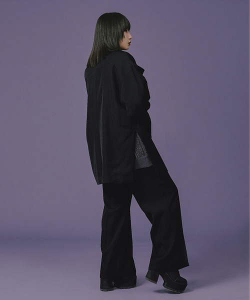 Ellno Loset（エルノロゼット）の「ダブルルーズジャケットコート/セットアップ対応（テーラードジャケット・メンズ・ブラック/ブルーグリーン・MEDIUM/LARGE）」の20枚目の写真