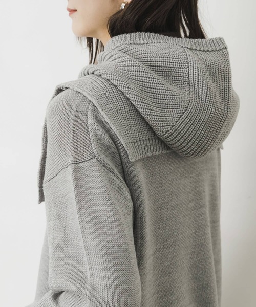 URBAN RESEARCH(アーバンリサーチ)の「畦ニットバラクラバ(ネックウォーマー/スヌード・レディース・ブルー/グレー/グリーン系その他・FREE)」の15枚目の写真