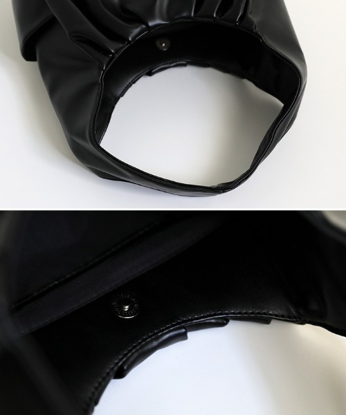 select MOCA（セレクトモカ）の「【定番】【ZOZO限定】フェイクレザーワンハンドルギャザーバッグ（ハンドバッグ・レディース・ブラウン/アイボリー/ブラック・FREE）」の22枚目の写真