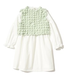 SHOO・LA・RUE | 【110-140cm】ポコポコベスト＆ブロードワンピセット(ワンピース)