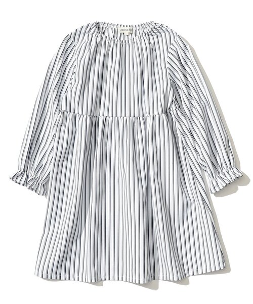 SHOO・LA・RUE（シューラルー）の「◆【110-140cm】ポコポコベスト＆ブロードワンピセット（ワンピース・キッズ・ブラック/ライトグリーン・11/12/13/14）」の9枚目の写真