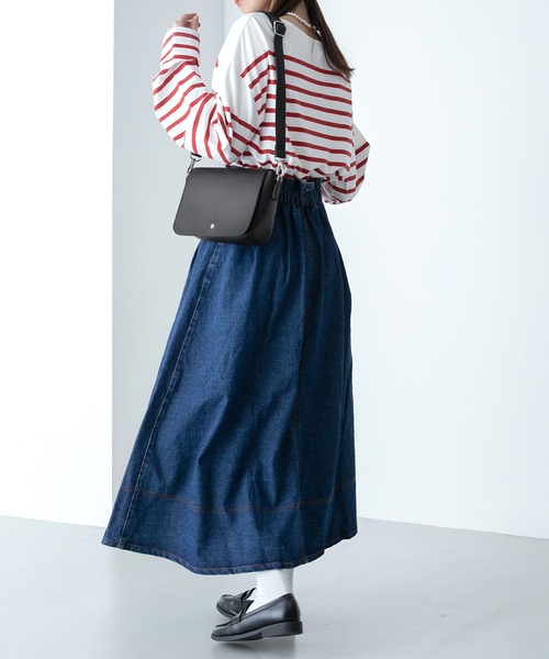 BONLECILL（ボンルシール）の「フラップスクエアミニショルダーバッグ/ ハンドバッグ（ショルダーバッグ・レディース・ブラック/オフホワイト/ライトグリーン/オレンジ・FREE）」の6枚目の写真