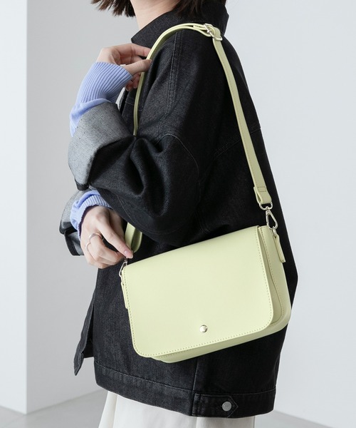 BONLECILL（ボンルシール）の「フラップスクエアミニショルダーバッグ/ ハンドバッグ（ショルダーバッグ・レディース・ブラック/オフホワイト/ライトグリーン/オレンジ・FREE）」の17枚目の写真