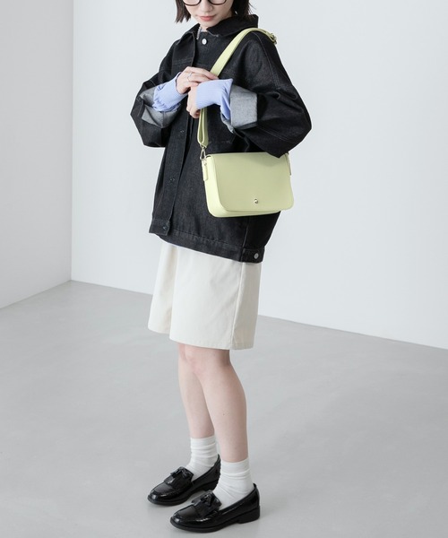 BONLECILL（ボンルシール）の「フラップスクエアミニショルダーバッグ/ ハンドバッグ（ショルダーバッグ・レディース・ブラック/オフホワイト/ライトグリーン/オレンジ・FREE）」の7枚目の写真