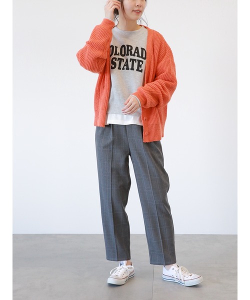 Samansa Mos2 blue(サマンサモスモスブルー)の「裏起毛ロゴスウェット(Tシャツ/カットソー・レディース・ネイビー/チャコール/トップグレー・フリ-)」の16枚目の写真