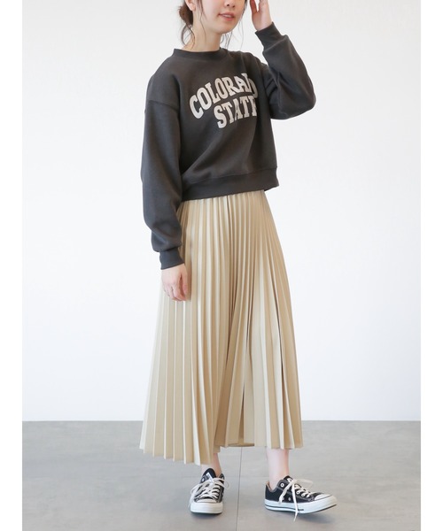 Samansa Mos2 blue(サマンサモスモスブルー)の「裏起毛ロゴスウェット(Tシャツ/カットソー・レディース・ネイビー/チャコール/トップグレー・フリ-)」の13枚目の写真