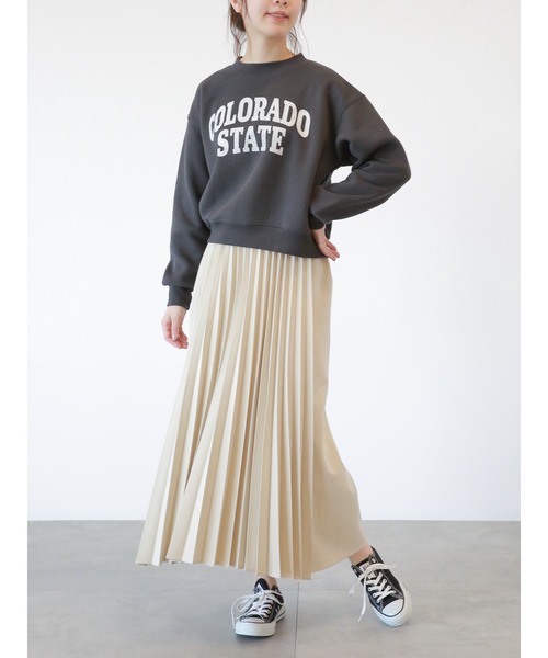 Samansa Mos2 blue(サマンサモスモスブルー)の「裏起毛ロゴスウェット(Tシャツ/カットソー・レディース・ネイビー/チャコール/トップグレー・フリ-)」の9枚目の写真