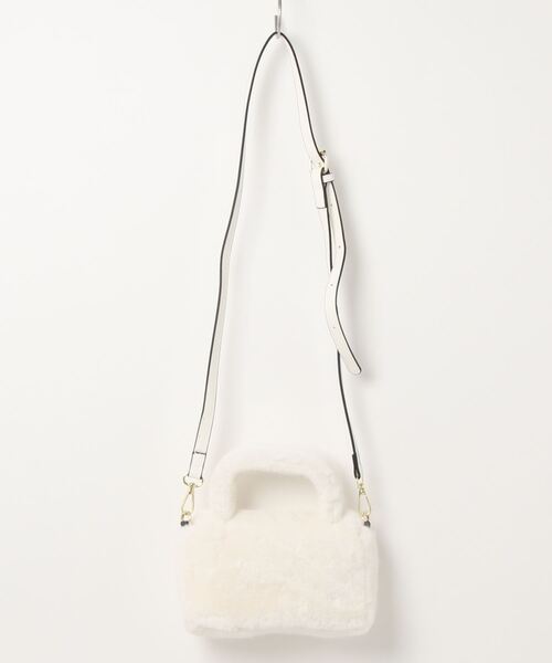 KOBE LETTUCE（コウベレタス）の「2wayエコファーハンドバッグ（ハンドバッグ・レディース・グレイッシュベージュ/ブラック/オフホワイト・FREE）」の14枚目の写真