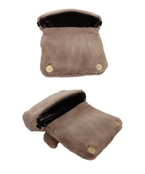 KOBE LETTUCE（コウベレタス）の「2wayエコファーハンドバッグ（ハンドバッグ・レディース・グレイッシュベージュ/ブラック/オフホワイト・FREE）」の10枚目の写真