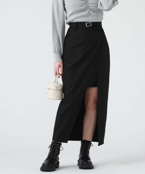 archives(アルシーヴ)の「ポケット付きレイヤードスカート(スカート・レディース・ブラック/モカ/アイボリー・MEDIUM)」の14枚目の写真