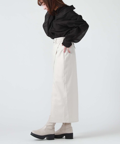 archives(アルシーヴ)の「ポケット付きレイヤードスカート(スカート・レディース・ブラック/モカ/アイボリー・MEDIUM)」の20枚目の写真