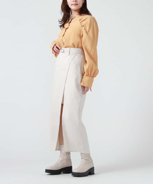 archives(アルシーヴ)の「ポケット付きレイヤードスカート(スカート・レディース・ブラック/モカ/アイボリー・MEDIUM)」の22枚目の写真