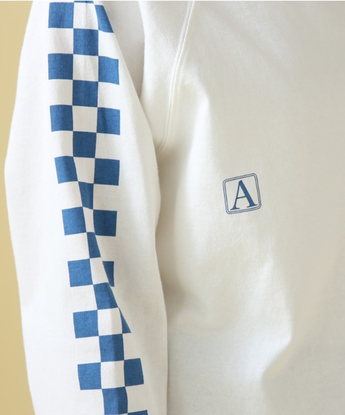 AVIREX（アヴィレックス）の「BI-COLOR LOGO GRAPHIC TOPS/ バイカラーロゴグラフィックトップス（Tシャツ/カットソー・レディース・ブラック/オフホワイト・FREE）」の15枚目の写真